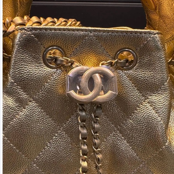 Chanel 25 Mini Gold Caviar leather - Picture 5 of 5